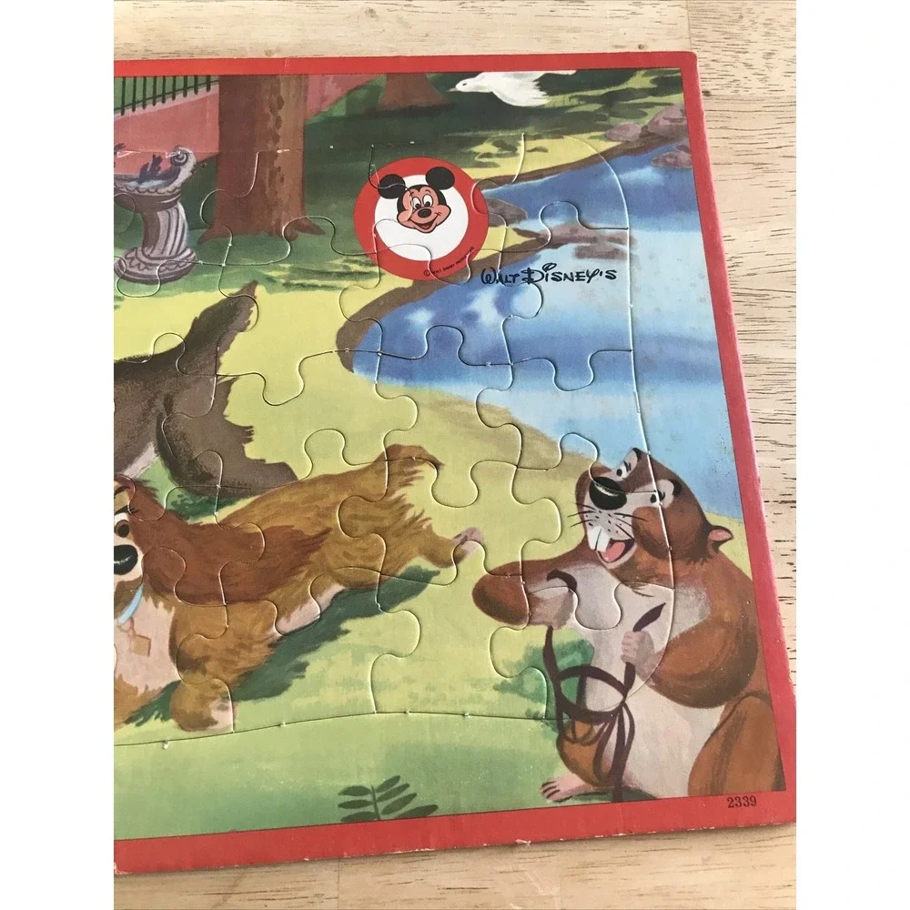 JAYMAR WALT DISNEY PRODUCTIONS LADY AND THE TRAMP TRAY PUZZLE #2339